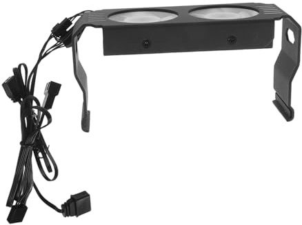 MUELODSIC Argb Dual Fan RAM Cooler with Pwm Control Speed Quiet Memory Module Heat Sink Installation Vibrant Rgb Lighting for PC Cooling