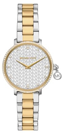 Michael Kors Pyper reloj para Mujer, movimiento de cuarzo de DOS agujas de 32 mm Con Correa de Acero inoxidable o Cuero