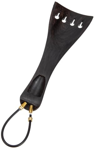 Zerodeko Saitenhalter Praktisches Instrumentenzubehör aus Ebenholz für Violine Dreieckigen Zunge Rostfrei Schwarzes Ersatzteil mit Einfachem Gebrauch für Violinisten