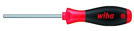 Wiha Schraubendreher SoftFinish® Sechskant mit Sechskantklinge (26195) 8 x 100 mm ergonomischer Griff für kraftvolles Drehen, Allrounder für Industrie und Handwerk