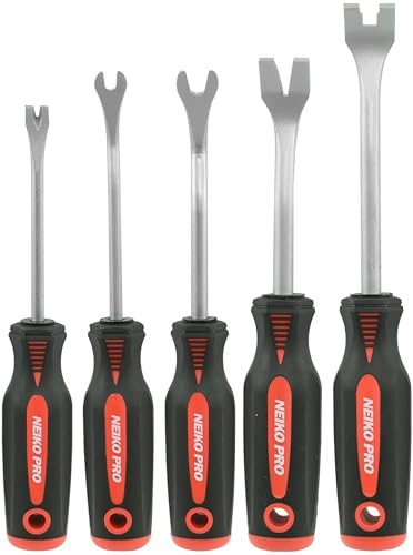 20596B Ergonomic Soft Grip Handles Auto Trim Panel Upholstery Removal Tool Set (5 Piece)