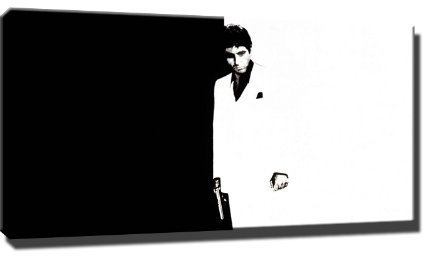 PrintArtGalery Scarface Leinwandbild auf Holzrahmen gespannt Größe: 100x70 cm