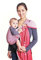 Hoppediz Ring-Sling, Baby-Tragetuch ab Geburt, 100 % schadstoffgeprüfte Baumwolle, Design Los Angeles rot