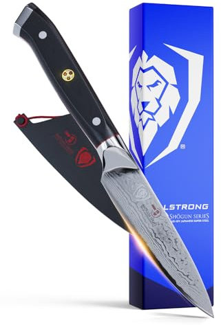 DALSTRONG Couteau D'office - 3,5 - Série Shogun - Damas - AUS-10V Acier Super Japonais - Traitement Sous Vide - Avec Gaine