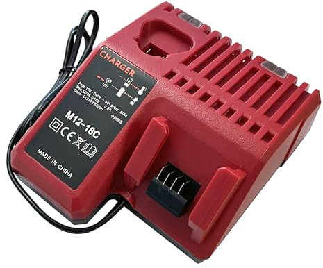 CYDZ Chargeur pour Milwaukee M18 & M12 48-59-1812 12V&18V XC Lithium ION Batterie 48-11-1850 48-11-1840 48-11-1815 48-11-1828