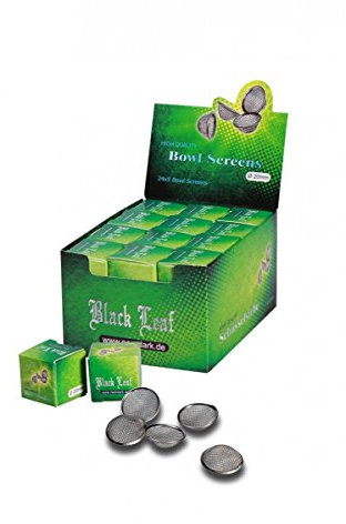 Black Leaf 'High Quality' Schüsselsiebe - 5Stk. Durchmesser 20 mm für Bongs/Chillum