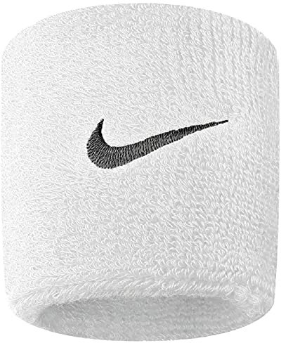 Nike Swoosh Armbänder, Weiß, Schwarz, Einheitsgröße