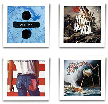 Show & Listen White Vinyl Record Album LP Frame (Pack Of 4)