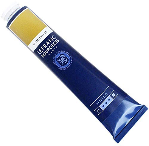 Lefranc Bourgeois 810095 feine Ölfarbe, lichtecht mit hervorragender Deckkraft & hoher Farbintensität, gleichmässiger Konsistenz und optimaler Mischbarkeit, 150ml Tube - Gold Farbton