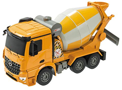 Mondo Motors- Mercedes AROCS betonniere, Chantier, Jouet pour Enfants, Camion, 63517, Orange, 1:26