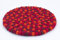 feelz Filzuntersetzer rund 22cm rot orange Handarbeit Topfuntersetzer bunt Bunte Filzkugel Untersetzer aus Filz