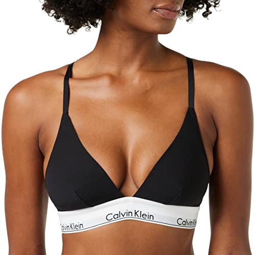 Calvin Klein Donna Reggiseno a Triangolo Triangle Unlined non Foderato, Nero (Black), XS
