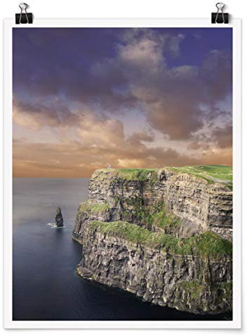 Bilderwelten Poster Wanddekoration Cliffs of Moher Selbstklebend seidenmatt 80 x 60cm
