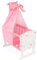 Bayer Chic 2000 - Puppenwiege für Puppen bis 46 cm, Puppenbett, Puppenmöbel, Stars pink, 31 x 50 x 72 cm