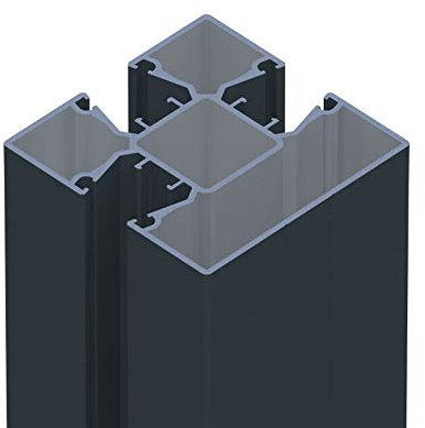 Alu-Steckzaunpfosten 87x87mm Anthrazit 240cm