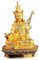 WLVG Tibetischer Buddhismus Handgemachte alte Budda Statue Legierung vergoldet Guru Rinpoche