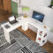 soges Schreibtisch L Form Eckschreibtisch Gaming Tisch Computertisch mit 2 Regalen aus hochwertige Holzwerkstoffen für Gaming Studien und Arbeit,130 x 130 x 74 cm