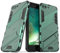 LOLFZ Armor Case with Stand, Military Grade Protection, Impact-Resistant Bumper Mobile Phone Cover for Apple iPhone 7 Plus/8 Plus - Green