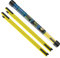 MoKo Bâtons d'Entraînement de Golf, [Lot de 2] Bâtons d'Alignement de Golf en Fibre de Verre, Indicateur de Direction de Golf Pliables à 3 Sections 48 Pouces Bâtons d'Aide à l'Entraînement - Jaune