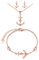 INFINIONLY Damen Mädchen Halskette Armbänder und Ohrringe, 925 silber schmuck-sets, anchor halskette armband ohrringe, anhänger armbänder ohrstecker mit anker und unendlichkeitssymbol, rose gold