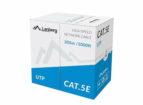 Bobina Cat.5E LANBERG UTP 305M Solid CCA Verde