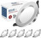 ACELIFE LED Einbaustrahler 230V Flach, 7W 700LM Einbauleuchten Deckenspots Deckenstrahler Warmweiß 3000K, Lochöffnung Ø75-95mm, IP44 LED Spots für Badezimmer Küche, 6er Set