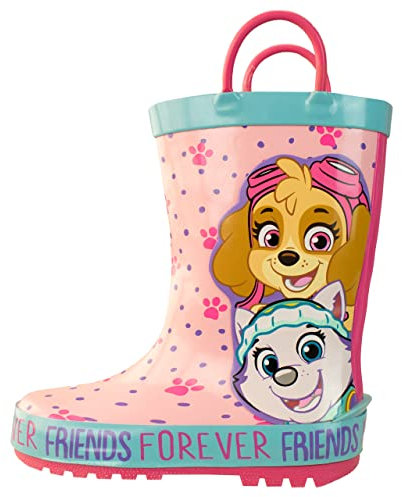 PAW PATROL Jungen Gummistiefel Skye und Everest Rose EU 26 (Größe UK 8)