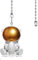 Hyamass 30,5 cm Deckenventilator Zugkette Mini Gold Spaceman Rakete Charm Anhänger Deckenventilator Anhänger Fan Pulls Kettenverlängerung mit Kugelkette Verbinder für Deckenventilator Licht Dekoration