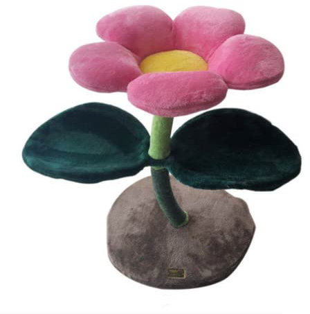 YDSLZQ Katzenturm Kreativität Kratzbaum, Blumenform Katzenturm für süße Kätzchen, Haustiermöbel Große Katze Klettern mit Kratzbäumen Erholung Spielen