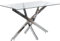 Mesa de comedor tablero de vidrio templado 120 x 70 cm patas plateadas 4 personas moderno Maramo