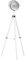 HOMCOM Stehlampe Stehleuchte mit Dreibein Stativ aus Holz 100-140 cm höhenverstellbar mit 180° Drehbarem Lampenkopf Caféleuchte Studiolampe Industrial Design Tripod Lampe 40W Weiß Stahl Kiefernholz