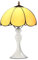 WRMING Tischlampe Tiffany Stil Buntglas, Tiffany Lampe Tischlampe 20cm, Vintage Tiffany Nachttischlampe, mit Kabel und Schalter, E27 (Gelb)
