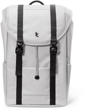 tomtoc 13-15.6 inch Flap Laptop Backpack, Vintage Unisex Lightweight, Water-Resistant Travel Casual Daypack, Work-pack Rucksack for 15.6 inch Laptop, 22L, Grey