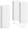com-four® 3x Luftbefeuchter aus Keramik - Heizkörper-Verdunster zum Befeuchten der Raumluft - Wasserverdunster mit S-Förmigen Haken - Heizungsverdunster mit Diamant-Motiv (weiß - Raute)