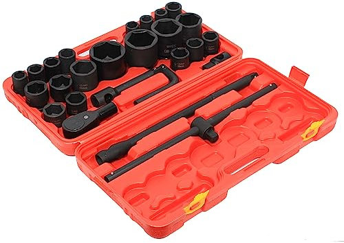 Jeu de 26 clés à douille professionnelles 3/4 et 1 21-65 mm pour camion
