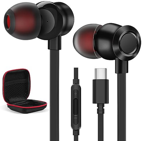 USB C Kopfhörer für Galaxy A34 A54 A16 5G,In Ear Headset mit Mikrofon USB C Anschluss Kopfhörer mit Kable Typ C Kopfhörer für Samsung A55 A35 A53 S25 S24 FE Pixel 9 8 iPhone 16e 16 15 Pro Xiaomi 14T