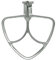 Rhinenet Accessorio per frusta piatta compatibile con KitchenAid da 4,5-5 litri con testa inclinabile in acciaio inox piatto di ricambio per mixer miscelatore lucido non rivestito con frusta con bordo