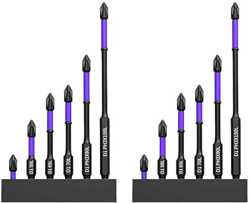 Magnetische Bit Bohrer Set | 6PCS D1 Rutschfeste Und Schlagfeste Bit Kreuzschraubendreher Bits | Magnetische Anti Rutsch Bohrer | Robustes Magnetisches Bit Set | Stoßfestes D1 Schlagschrauber Bit Set