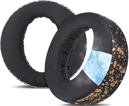 SOULWIT Cooling Gel Earpads Replacement for Sony Playstation 5 Pulse PS5 3D Wireless Headset, Ear Pads Cushions with Noise Isolation Foam - Black Gold