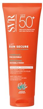 SVR - Lait SPF50+ Sans Parfum Sun Secure - Protection Solaire Hydratante - Fini Invisible - Association de Filtres Brevetés - Résiste à l'Eau - Pour Bébé, Enfant, Adulte - 250 ml