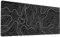 Ovenbird Large Gaming Mouse Pad with Stitched Edges, Topographic Map Topo Mousepad Gaming, Extended XL Large Mousepad with Anti-Slip Base, Cool Mouse Pads for Desk, 31.5 x 11.8 in, Black