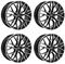 4x Carmani Felgen Alufelgen 20 Ludwig 8,0x18 ET30 5x112 black polish kompatibel mit VW Arteon Beetle Golf VII Passat Phaeton Scirocco Sharan Tiguan T