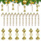18 Stück Zuckerstangen Christbaumkugeln, Gold, Weihnachtskugeln für Weihnachtsbaum Dekorationen (Gold)