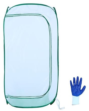 Sherfire 1.5m (59) Mesh Enclosure for Potted Plants - Large/Tall Pop-Up Tent, Collapsible, Durable Mesh, Pest Protection - Includes Storage Bag and Handy Pair of Gardening Gloves