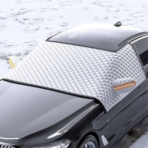 DQSZ Frontscheibenabdeckung Winter für Skoda Fabia 2000-2018 2019 2020 2021 2022 2023 2024, Schützende Windschutzscheibenabdeckung Windschutzscheiben-Schneeschutzabdeckung Zubehör
