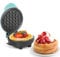 TOCMSNHG Mini Waffle Maker, Non-Stick Waffle Iron Machine Electric Mini Pancake Maker with Ready Indicator, Compact Waffle Maker for Waffles, Sweet Snacks, Desserts, Grilled Cheese, Sky Blue