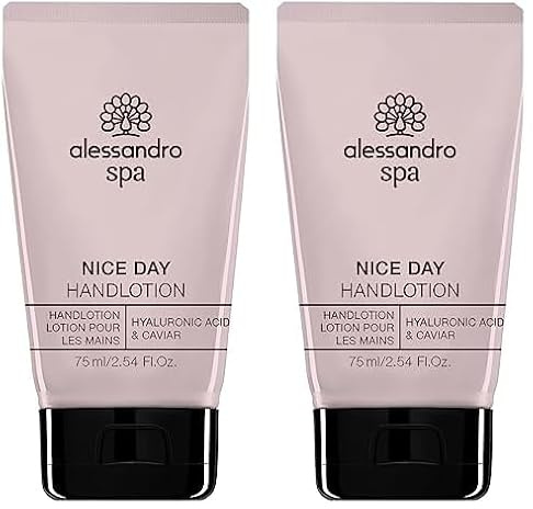 Alessandro Spa Schöner Tag Handcreme mit Hyaluronsäure und Kaviar, 75 ml (Packung mit 2)
