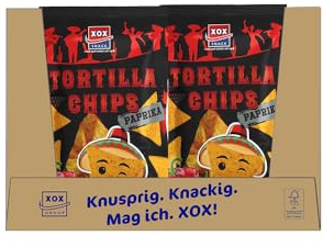 XOX Tortilla Chips Paprika 12er Karton (12x120g)