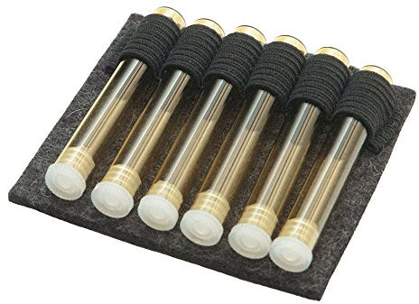 ebos Zubehör ✓ Einlage für homöopathische Taschenapotheke ✓Reiseapotheke | handgefertigte Globulitasche aus echtem 100% Wollfilz | grau | mit 6 Schlaufen | ohne Reagenzröhrchen