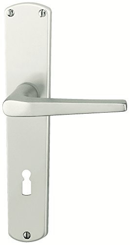 Alpertec 40364014 Tanja-LS für Wohnungseingangstüren PZ Knopf/Drücker in Silber eloxiert BB 72 mm Drückergarnitur Türdrücker Türbeschläge Neu